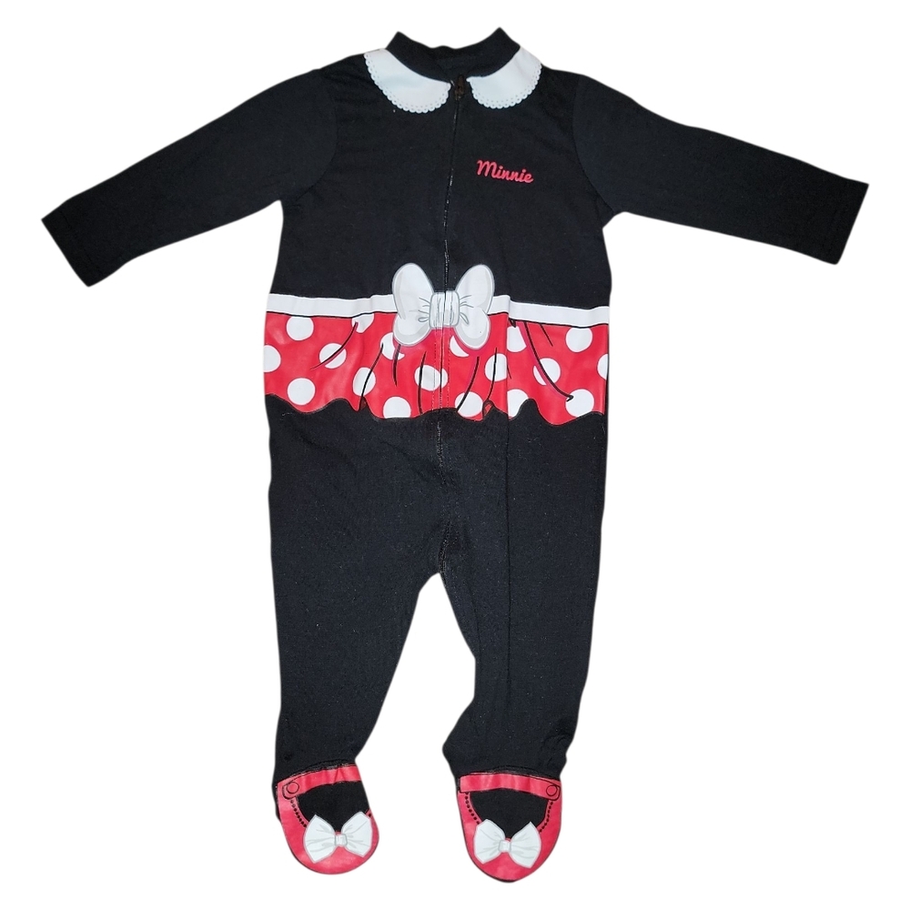 Disney Minnie Mouse Black and Red Kids Footie